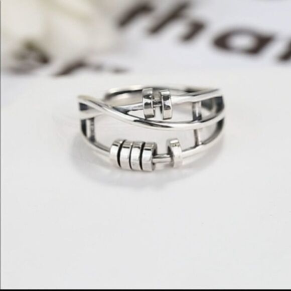 NEW 925 Silver Retro Ring Sterling Silver Unique Ring - Picture 4 of 8